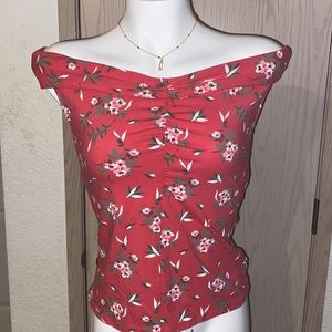 Pink top with flowers